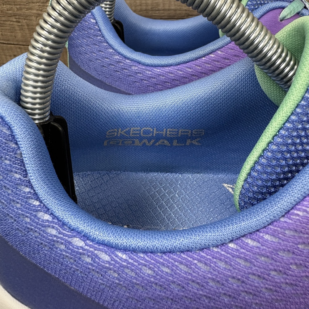 Skechers Go Walk Arch Fit Blue Purple Green Womens Size 10 124878 Running Shoes - Picture 2 of 10